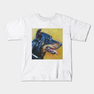 Beauceron Fine Art Painting Kids T-Shirt